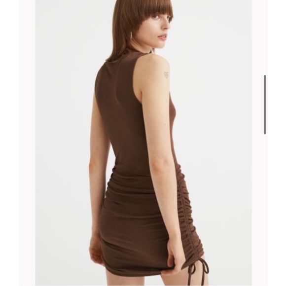 H&M | Ribbed Jersey Mini Dress Sz M - Picture 2 of 8